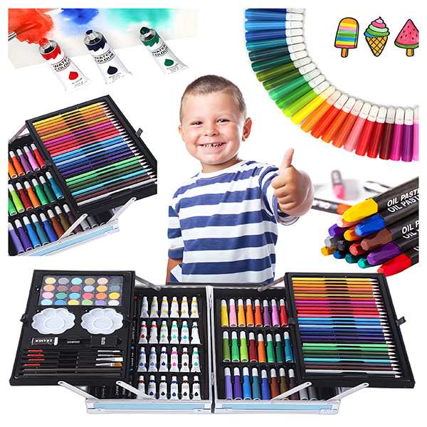 Комплект За Рисуване в Алуминиев Куфар (145 части) - COLORCHEST®, komplekt za risuvane v aluminiev kufar 145 chasti colorchest