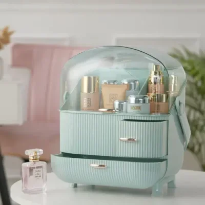 Луксозен Органайзер за Козметика - BeautyBin® Син