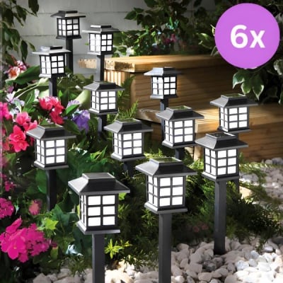 6 бр. Соларни Лампи За Градина LUMITRAD®