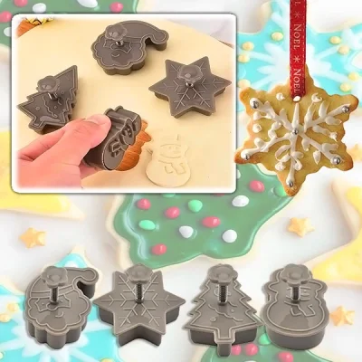 Комплект За Изрязване На Коледни Бисквити (4бр.) - XMASCUTS®