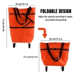 МЕГА СДЕЛКА - 82% - Сгъваема Пазарска Чанта С Колелца FOLDNCARRY®, mega sdelka 82 sgavaema pazarska chanta s kolelca foldncarry