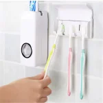 Автоматичен диспенсър за паста за зъби с дозатор и поставка за четки BrushBase®