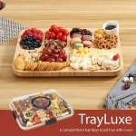 Бамбуков Поднос с 6 Отделения и Капак - TRAYLUXE®, bambukov podnos s 6 otdeleniya i kapak trayluxe