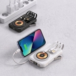 Магнитна Безжична Външна Батерия 10 000 mAh с Вградени Кабели и Стойка – ULTICHARG®, magnitna bezjichna vanshna bateriya 10 000 mah s vgradeni kabeli i stoika ulticharg
