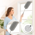 Телескопична Микрофибърна Четка За Мокро и Сухо Почистване 4в1 - DUSTWAND®, teleskopichna mikrofibarna chetka za mokro i suho pochistvane 4v1 dustwand