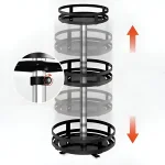 Въртящ Се На 360° Метален Органайзер За Съхранение (3 Нива) - SPINSTORE®, vartyasch se na 360 metalen organaizer za sahranenie 3 niva spinstore